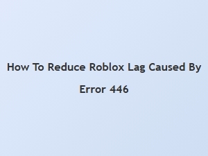 How to Reduce Roblox Lag Caused by Error 446