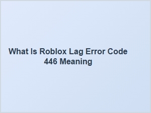 Roblox Error Code 446: Meaning and Network Solutions